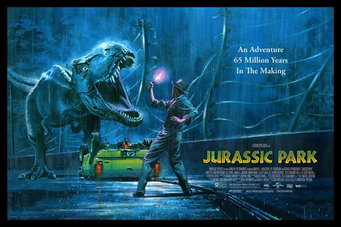Jurassic Park - T Rex Dinosaur - Hollywood Movie Poster by Movie Posters