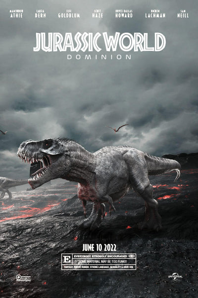 Jurassic Park Dominion - Hollywood Dinosaur Movie Poster - Large Art Prints