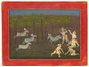 Krishna Attacked by Dhenukasura c1765 - Pahari Paintings - Indian Miniature Paintings - - Posters