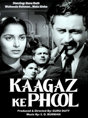 Kaagaz Ke Phool - Guru Dutt - Classic Hindi Movie Poster - Bollywood Collection - Posters