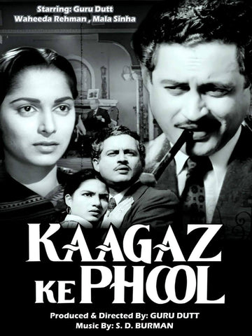 Kaagaz Ke Phool - Guru Dutt - Classic Hindi Movie Poster - Bollywood Collection by Tallenge Store