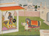 Kalki Avatara, The Horse Incarnation Of Vishnu - C.1820 - Vintage Indian Miniature Art Painting - Framed Prints
