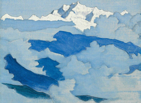 Kanchenjunga - Nicholas Roerich Painting – Landscape Art - Large Art Prints by Nicholas Roerich