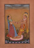 Indian Miniature Art - Kangra Painting - Krishna Radha - Canvas Prints