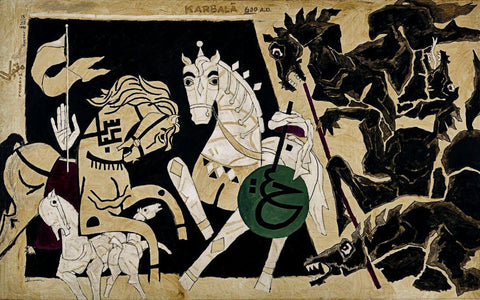 Karbala - MF Husain - Canvas Prints
