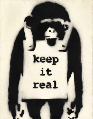 Keep It Real (Chimp) – Banksy – Pop Art Painting by Banksy