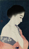 Kesho (From The Series Twelve Aspects Of Women) - Torii Kotondo - Japanese Oban Tate-e print Painting - Life Size Posters
