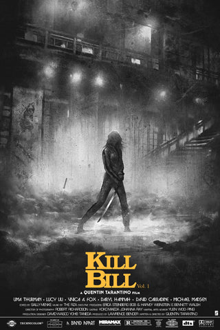 Kill Bill - Vol 1 - Uma Thurman -  Poster Graphic Art - Quentin Tarantino - Hollywood Poster Collection - Framed Prints by Ash