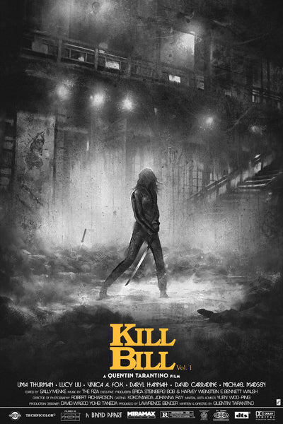 Kill Bill - Vol 1 - Uma Thurman -  Poster Graphic Art - Quentin Tarantino - Hollywood Poster Collection - Large Art Prints