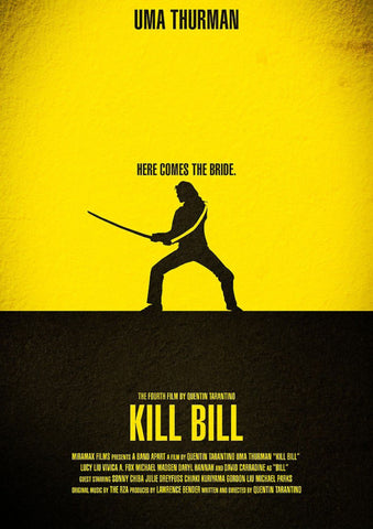 Kill Bill - The Bride - Uma Thurman - Quentin Tarantino Hollywood Movie Poster Collection by Joel Jerry