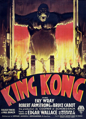 King Kong - 1933 French Release - Tallenge Classic Hollywood Movie Poster - Framed Prints by Tim