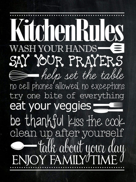 Kitchen Rules - Canvas Prints