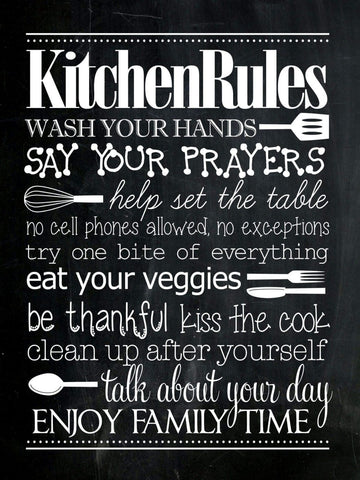 Kitchen Rules - Canvas Prints
