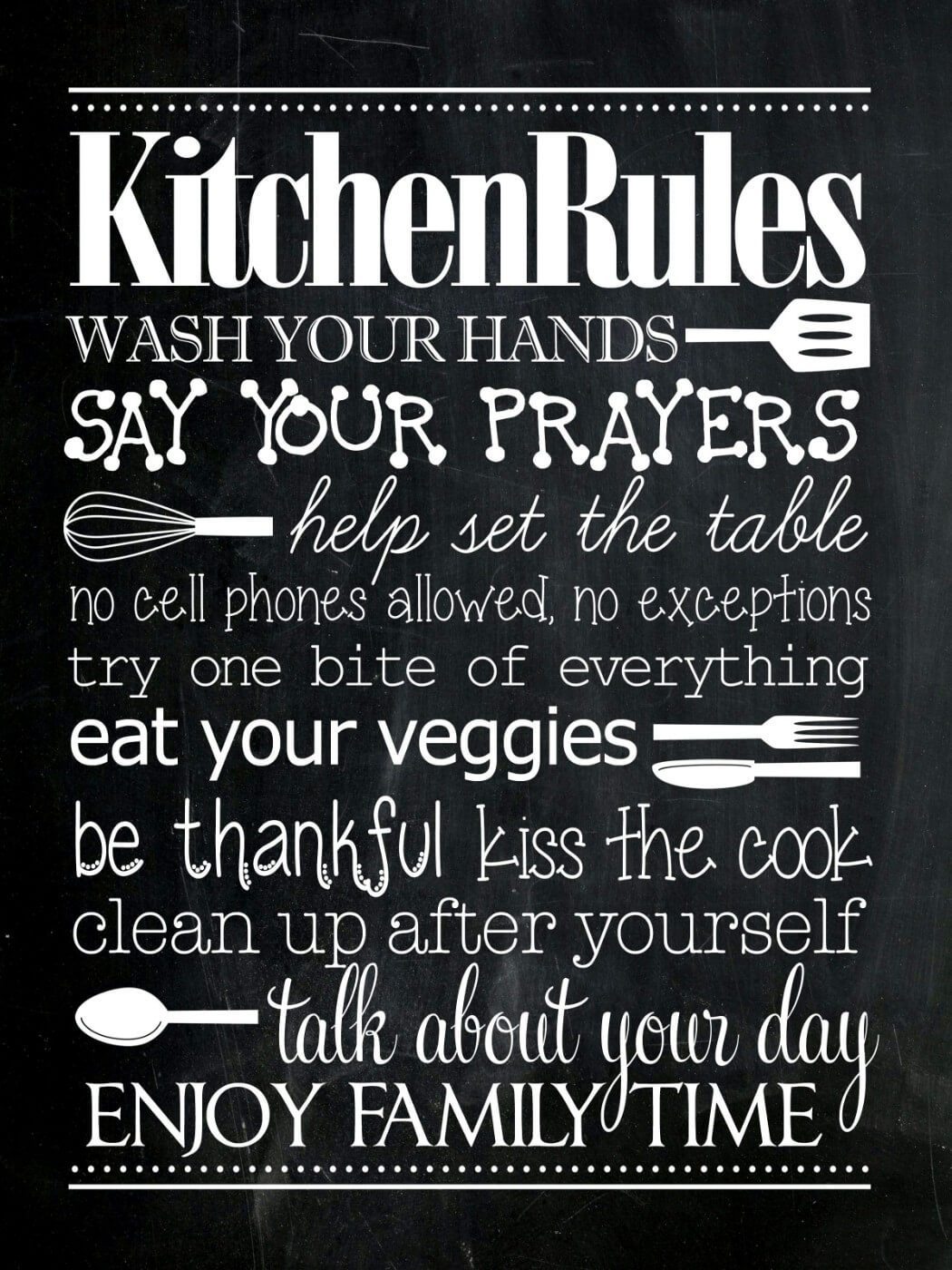 kitchen rules - large art printstallenge store | buy posters