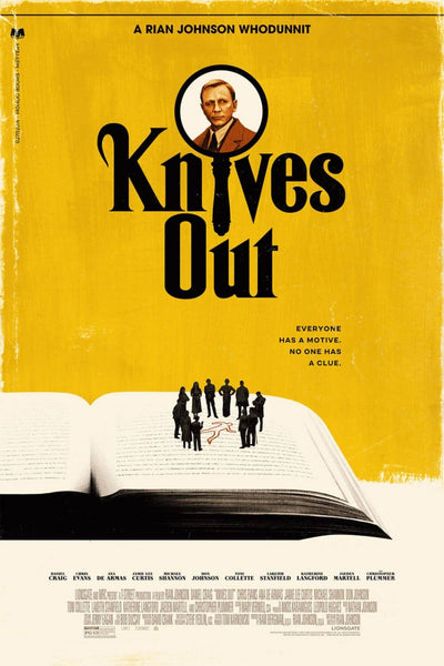 Knives Out - Daniel Craig - Oscar 2019 - Hollywood Mystery Movie Graphic Poster - Canvas Prints