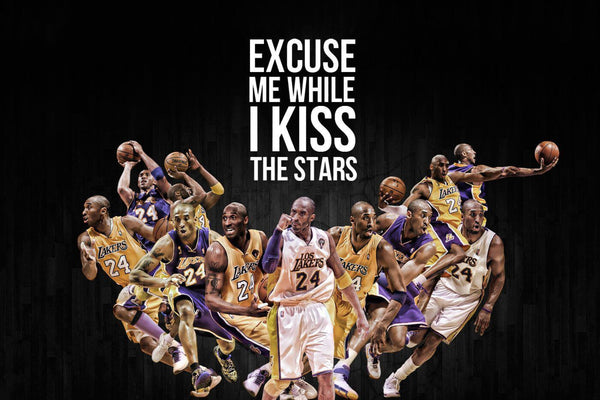 Kobe Bryant - LA Lakers - All Star NBA Basketball Great Poster - Framed Prints