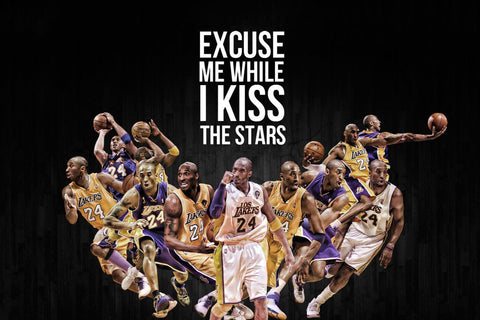 Kobe Bryant - LA Lakers - All Star NBA Basketball Great Poster - Large Art Prints