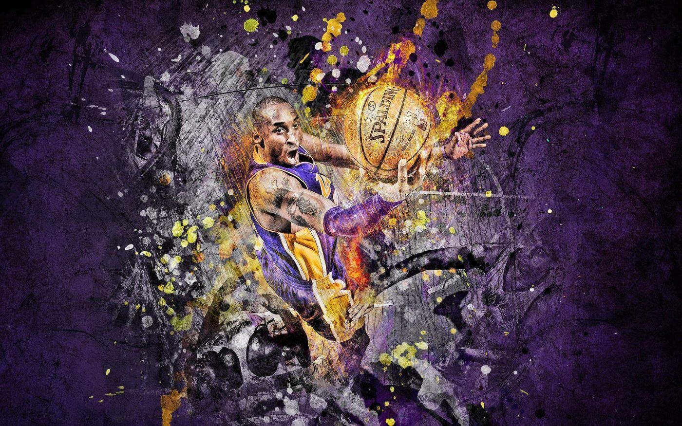 purple and gold kobe bryant