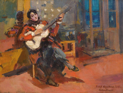 The Guitar Player - Life Size Posters by Konstantin Korovin
