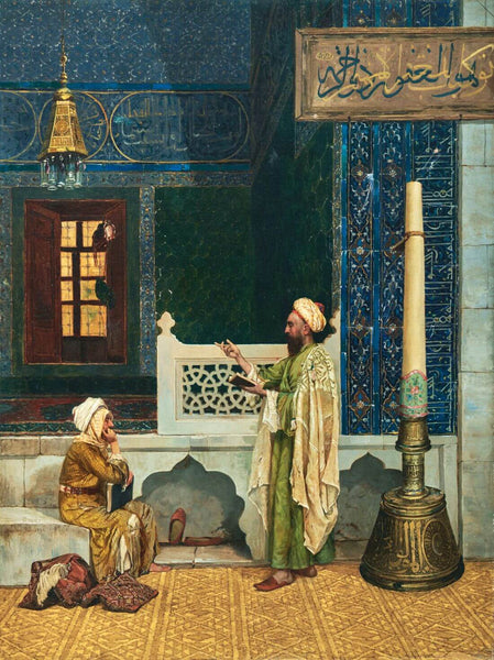 Koranic Instructions - Osman Hamdy Bey - Orientalism Art Painting - Framed Prints