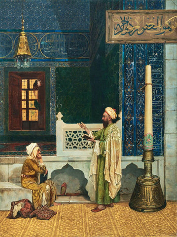 Koranic Instructions - Osman Hamdy Bey - Orientalism Art Painting - Large Art Prints
