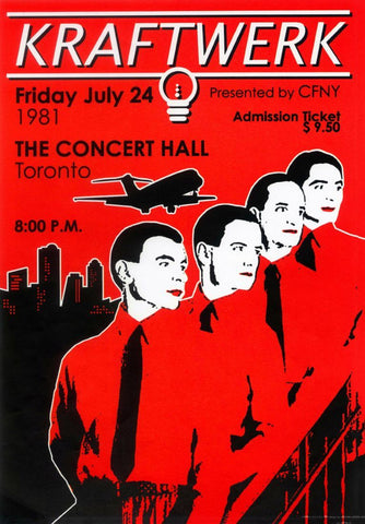 Kraftwerk in Toronto - Retro Vintage Music Concert Poster - Posters by Tallenge Store