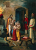 Krishna Freeing his Parents (Vasudeo and Devki) from Prison - Raja Ravi Varma - Indian Masterpiece Painting - Life Size Posters