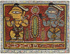 Krishna With Balaram - Jamini Roy Painting - Life Size Posters