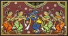 Krishna With Gopis - Jamini Roy - Bengal Painting - Canvas Prints