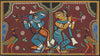 Krishna Collection - Indian Art - Kalighat Style - Jamini Roy - Krishna And Radha Dancing - Canvas Prints