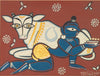 Krishna Collection - Indian Art - Kalighat Style - Jamini Roy - Krishna The Cowherd - Framed Prints