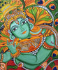 Krishna Playing Flute - Kerala Mural - Art Prints