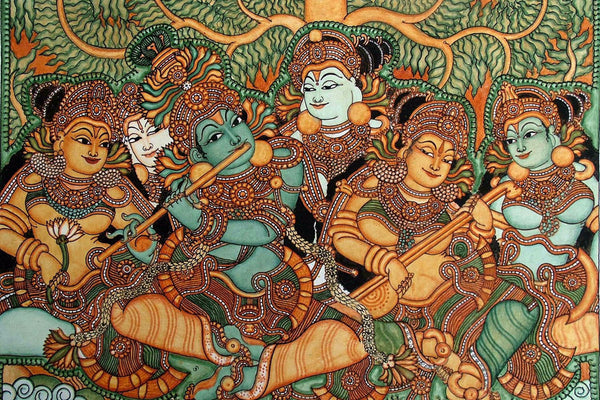 Krishna Playing the Flute - Posters