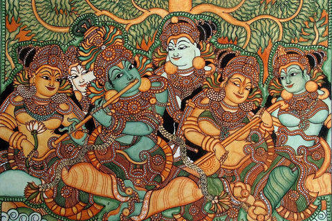 Krishna Playing the Flute - Art Prints