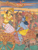 Krishna and Arjuna - Mahabharat - S Rajam - Canvas Prints