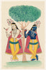 Krishna And Balarama Underneath A Tree - Canvas Prints