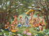 Krishna Eats Lunch With His Friends - Canvas Prints