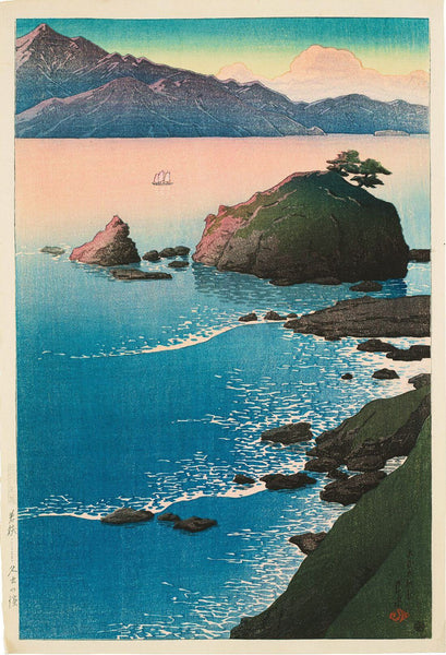 Kude Beach in Wakasa Province (from the series Souvenirs of Travel) - Kawase Hasui - Japanese Woodblock Ukiyo-e Art Painting Print - Canvas Prints