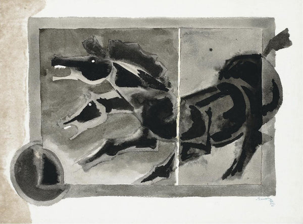 Dark Horse - Maqbool Fida Husain – Painting - Canvas Prints