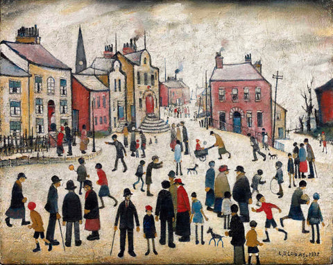 People Standing About - L S Lowry by L S Lowry