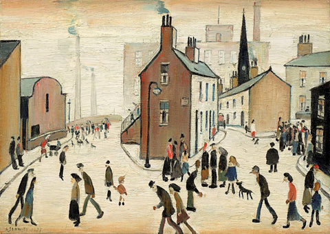 Street Scene - L S Lowry - Posters by L S Lowry