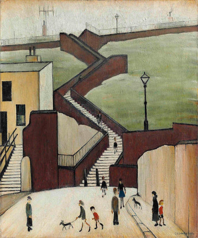 Town Steps Maryport - L S Lowry - Posters by L S Lowry