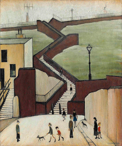 Town Steps Maryport - L S Lowry by L S Lowry