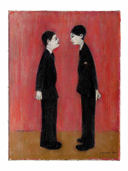 Two Men Talking - L S Lowry - Art Prints