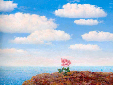 Utopia (Lutopie) – René Magritte Painting – Surrealist Art Painting by Rene Magritte
