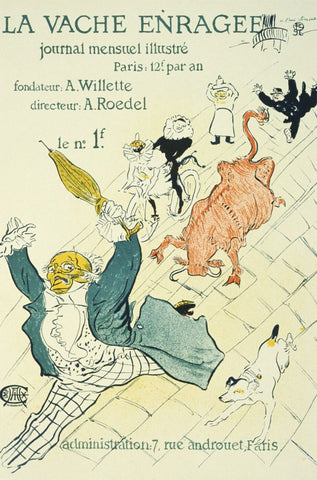 The Angry Cow - La Vache Enragee - Posters by Henri de Toulouse-Lautrec