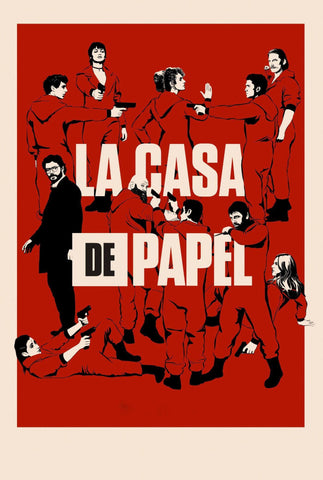 La Casa De Papel - Money Heist - Netflix TV Show Poster Fan Art by Tallenge Store