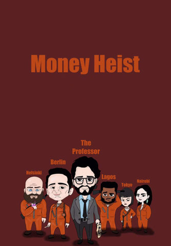 La Casa De Papel - Money Heist - Netflix TV Show Poster Grahic Art - Framed Prints
