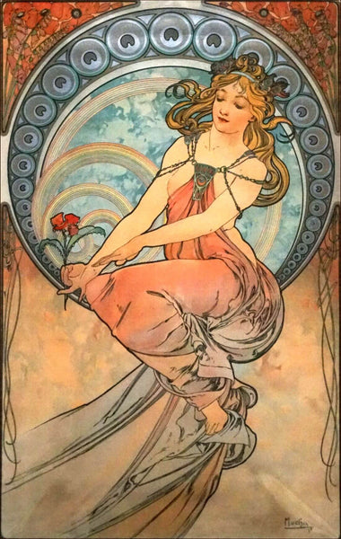 La Peinture -  Alphonse Mucha - Art Nouveau Print - Canvas Prints