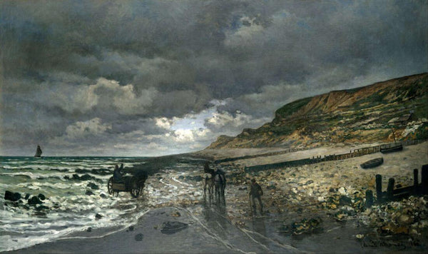 La Pointe de la Hève at Low Tide (La Pointe de la Hève à marée basse) – Claude Monet Painting – Impressionist Art - Large Art Prints